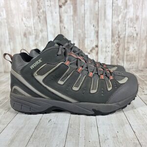 WORX Mens Work Hiking Boots Shoes Gray Orange‎ Size 10 WW STK5008 EH Rated